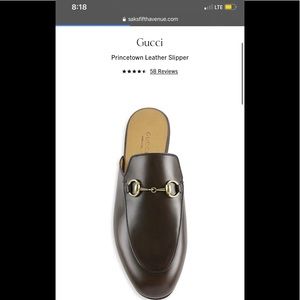 Gucci Princetown black leather loafer